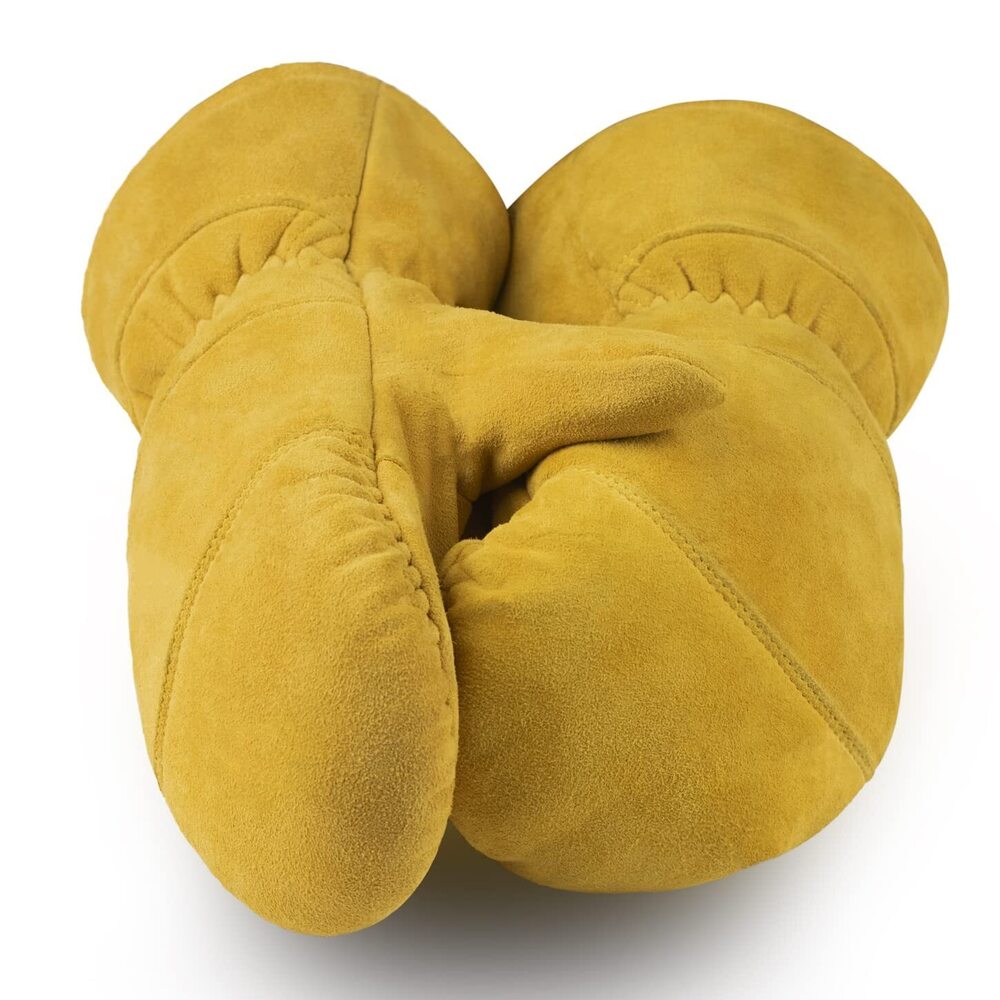 3713 Deerskin Suede Mittens- Gold Insulated